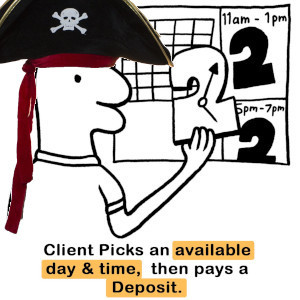 Step 3: Client picks an available date and time